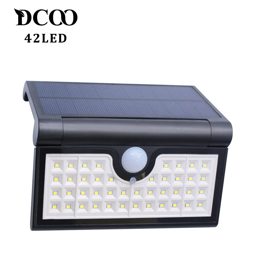 

Solar Fold Lamp 42 LED 2W Outdoor Garden IP65 Waterproof Motion Sensor Security Wireless Wall Led Lamp Auto Painel Solar Lights