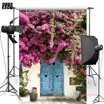 

DAWNKNOW Door Flower Vinyl Photography Background For Baby New Fabric Polyester Backdrop For Wedding Photo Studio F2546