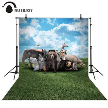 

Allenjoy animals nature photography backdrop grass sky landscape background photocall photo sessions photobooth custom