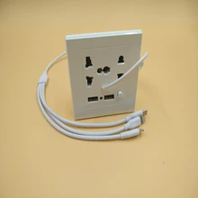 2Pcs 2.1A Dual USB Wall Socket Charger AC/DC Power Adapter Plug Outlet Panel W/Switch jtron dc power outlet switch socket black 10 pcs