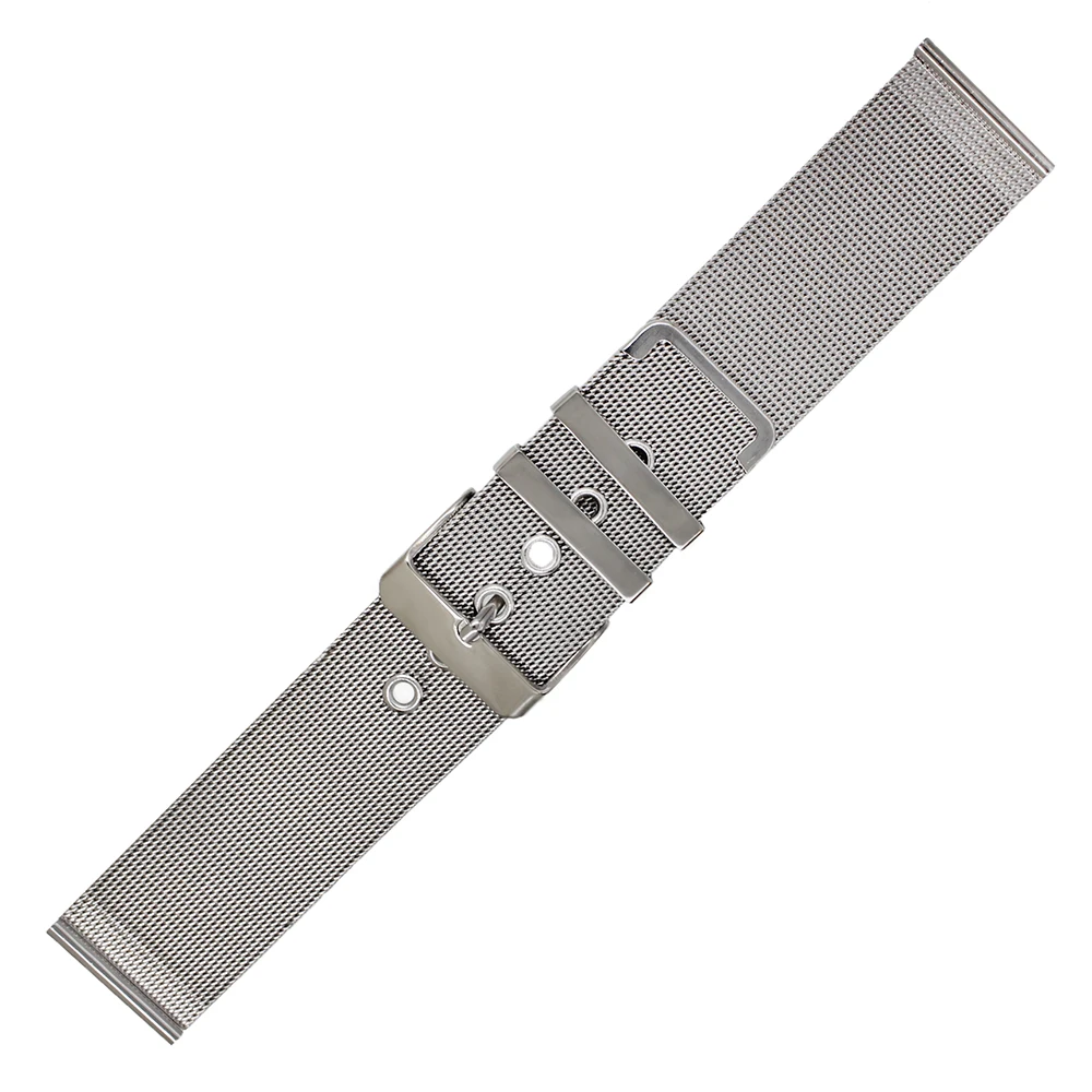 20 мм 22 мм Миланского Нержавеющая сталь часы диапазона универсальный ремешок Для мужчин Для женщин металлический ремешок наручные петли