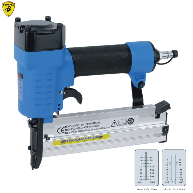 2in1PneumaticAirStaplerSF5040StaightCrownStapleStaplingGun