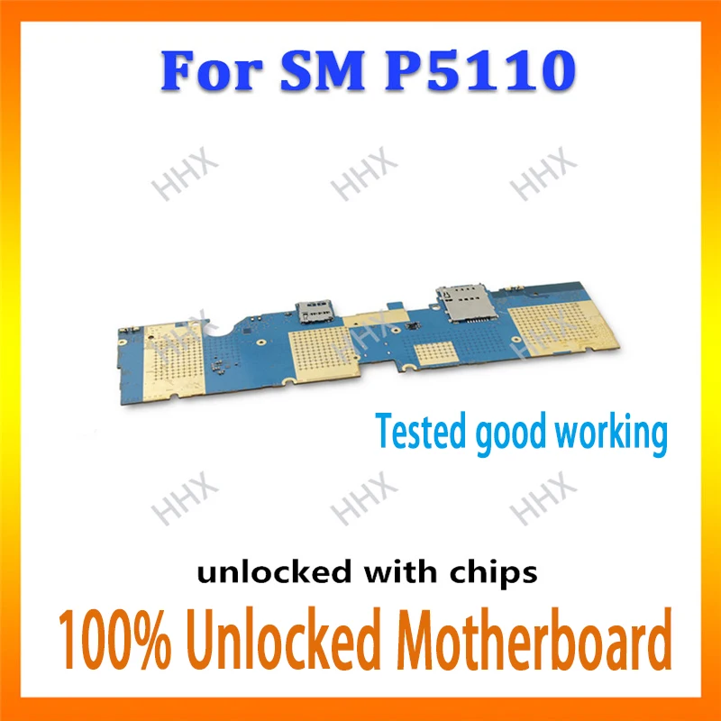 

Original logic board for Samsung Galaxy Tab 2 P5110 motherboard unlocked for samsung P5110 card/fee with full chips mainboard