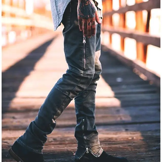 zipper bottom jeans mens