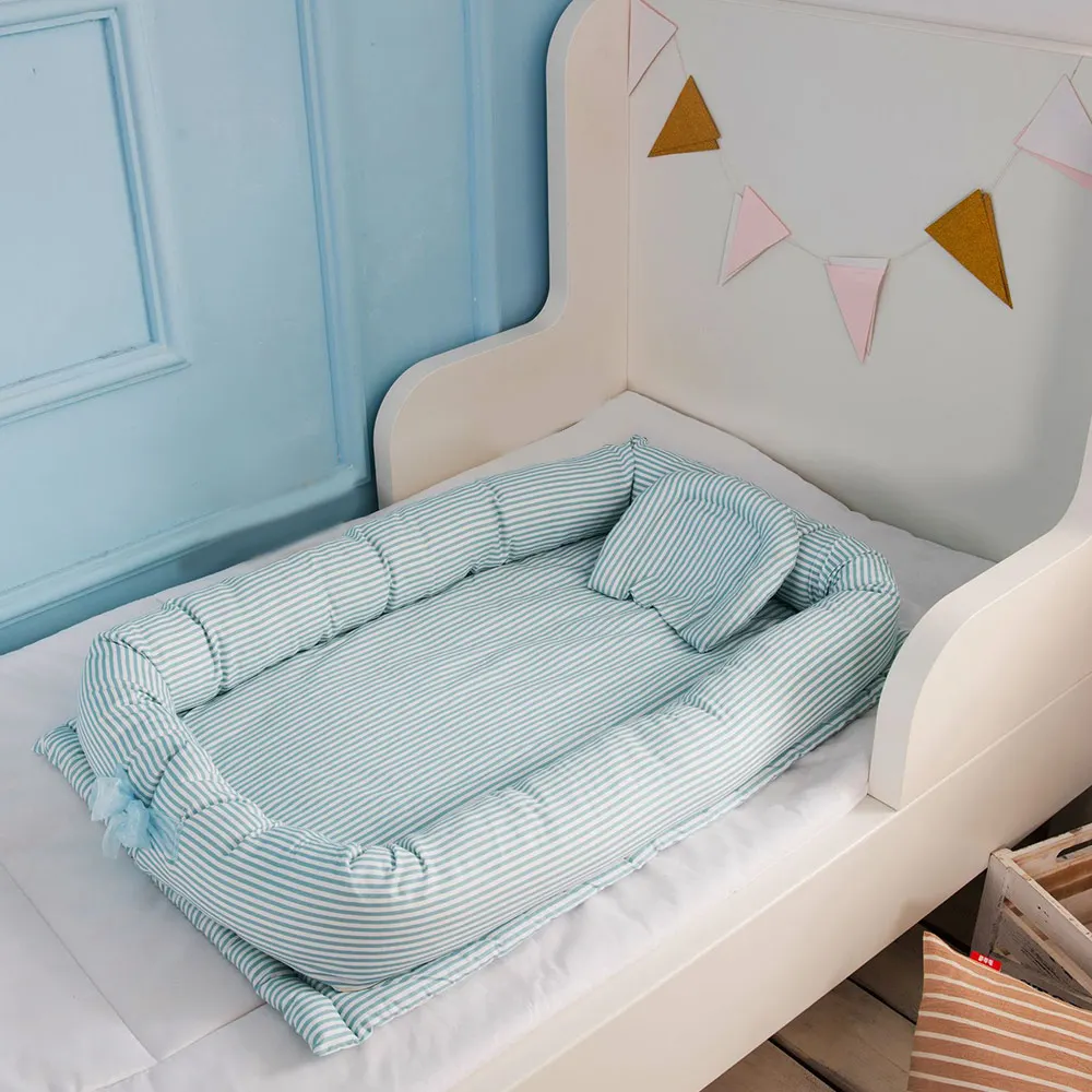 Детская кроватка портативная детская кровать детские дорожные кровати гнезда для новорожденных Детская Хлопковая Колыбель переносная Колыбель детские кроватки - Цвет: PJ3626-7