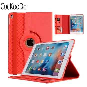 

CucKooDo 360 Degree Rotating Stand PU Leather Protective Flip Folio Detachable Soft Rubber TPU Cover For Apple iPad Pro 9.7''