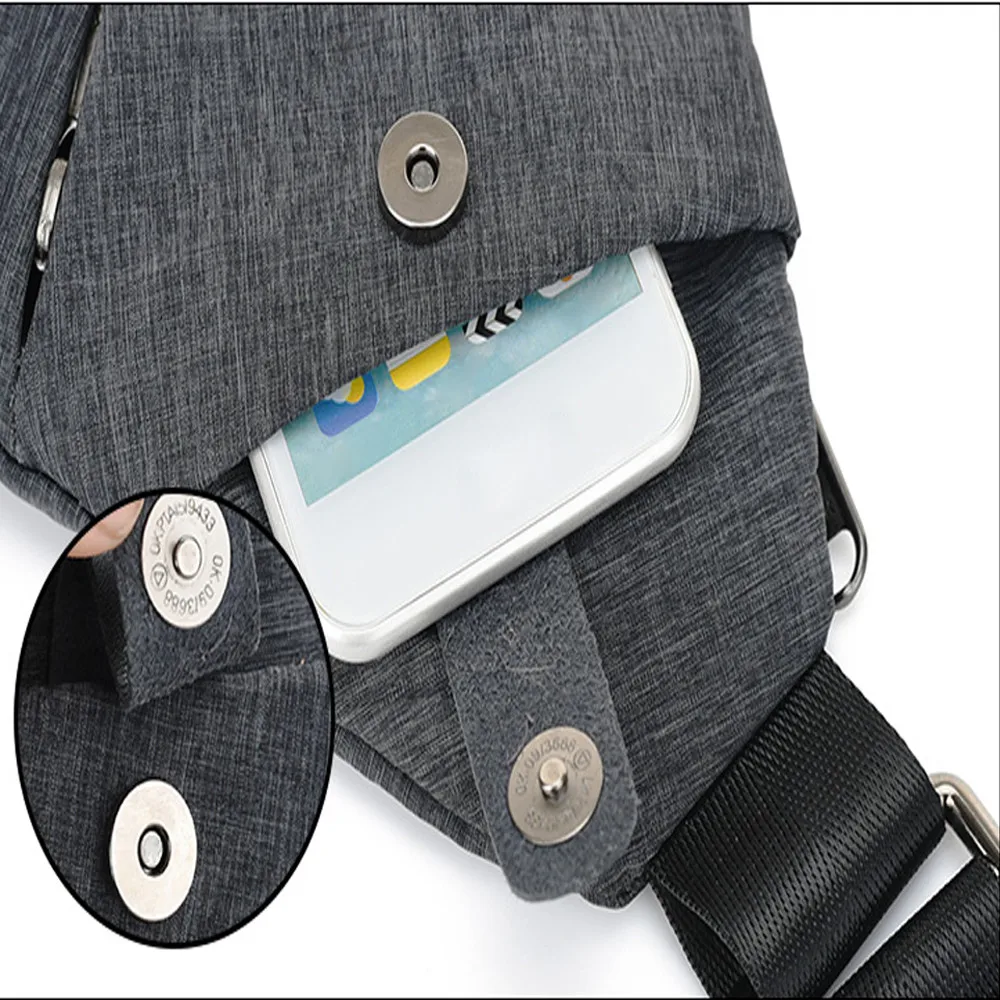 Мужские поясные сумки на груди с магнитной кнопкой, мужские нагрудные сумки, модная дорожная сумка через плечо, мужская прочная сумка-мессенджер(25