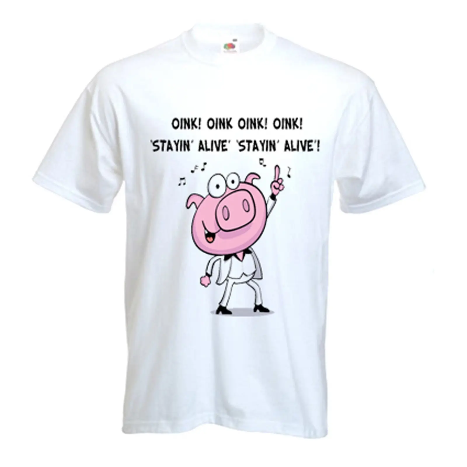 STAYIN' ALIVE PIG футболка-вегетарианские права вегетарианских животных-размеры S-XXXL