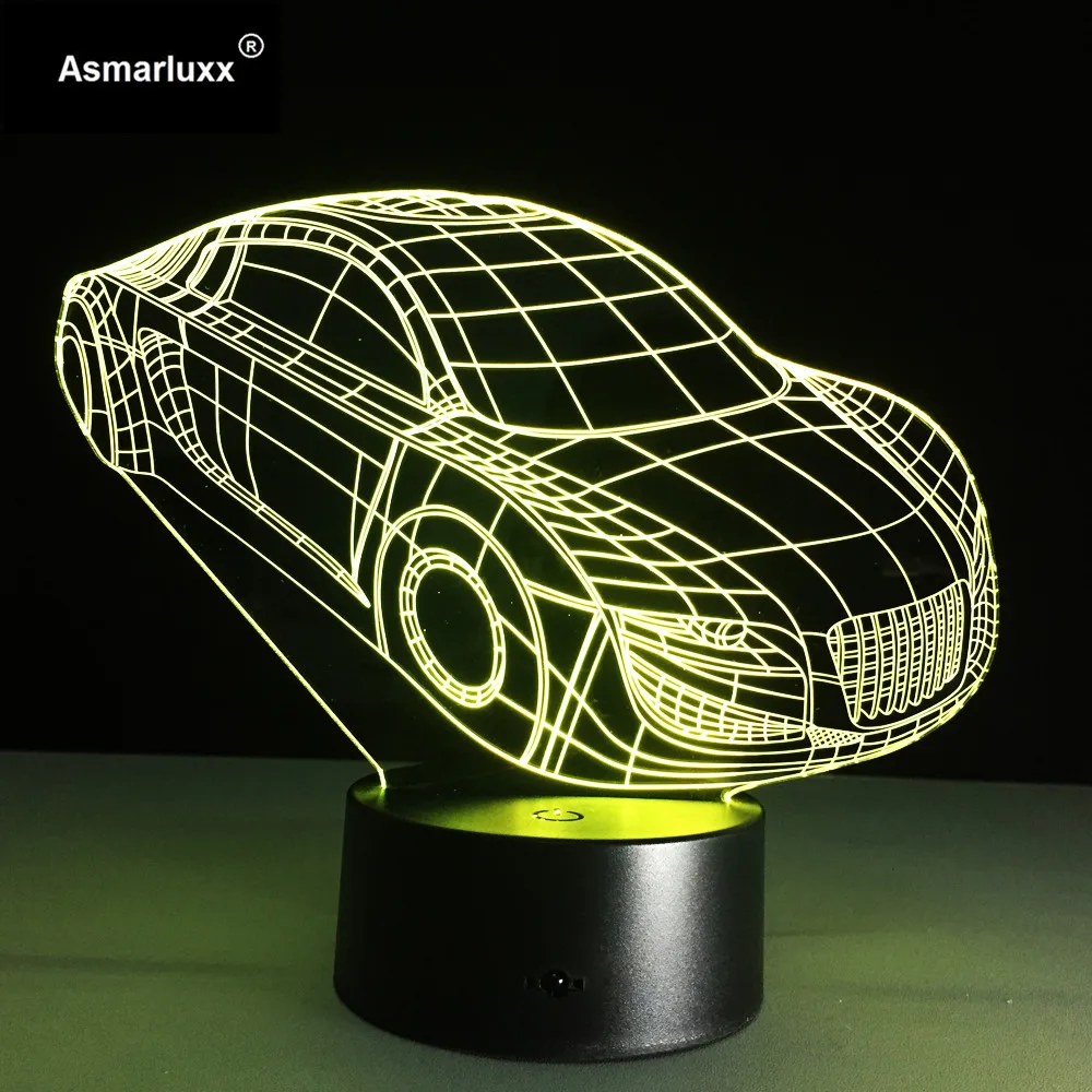 Автомобильный спортивный крутой автомобильный 3D декоративный светильник в