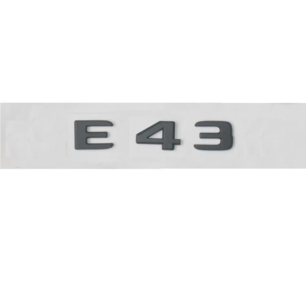 

Newest Matte Black ABS Rear Trunk Letters Badge Badges Emblem Emblems Decal Sticker for Mercedes Benz E Class E43 AMG 2017