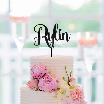 

Custom Acrylic Wood Cake Topper Personalized Name Happy Birthday Cake Topper Party Supplies Kids Birthday Party Decoration
