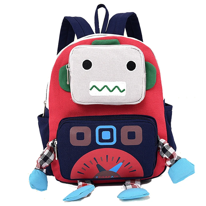 Cartoon 3D Robot Shape Kid Backpacks Baby Child Cute Toddler School Travel Bag Kindergarten Cool