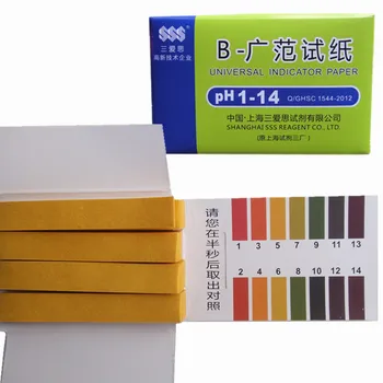 

Authentic extensive pH test paper 1-14 amniotic fluid cosmetic water pH test strip 5 bags