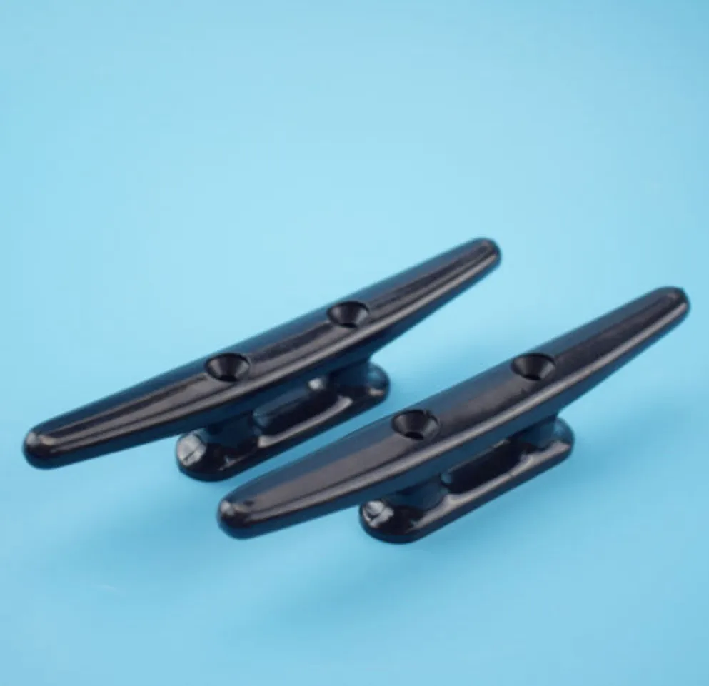 

2Pcs 6" Black Nylon Closed Base Marine Boat & Dock 6 in Cleat