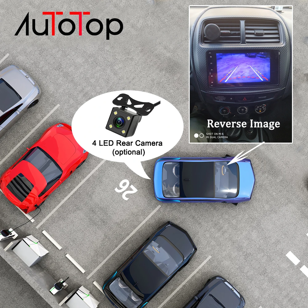 Top AUTOTOP 2 Din Android For Mitsubishi ASX multimedia 2Din Android 8.1 Car DVD GPS For Mitsubishi Outlander Lancer Pajero ASX L200 4