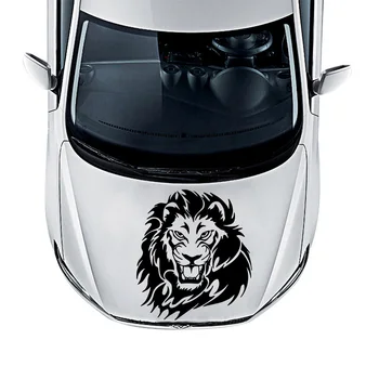 

Free shipping Lion Car Stickers Funny Vinyl Decal For Rearview Mirror Cars Head Engine Cover Windows Decoration Removable