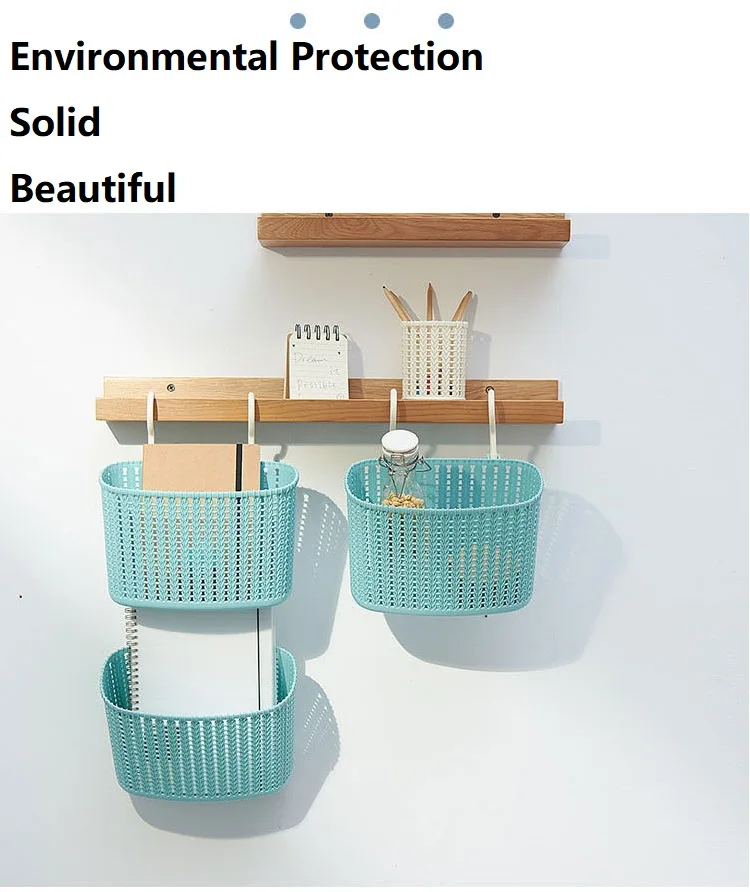 Креативные корзины для ванной из искусственного ротанга, подвесной стеллаж для хранения мелочей, аксессуары для ванной комнаты 16*14*25