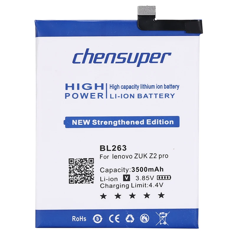 chensuper BL263 3500 мАч батарея подходит для lenovo ZUK Z2 Pro батарея высокого качества