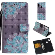 Pintado vento sino flip caso telefone sfor estuche xiaomi 6x slot para cartão caso funda floral strass caso para mi redmi nota 5 pro a2