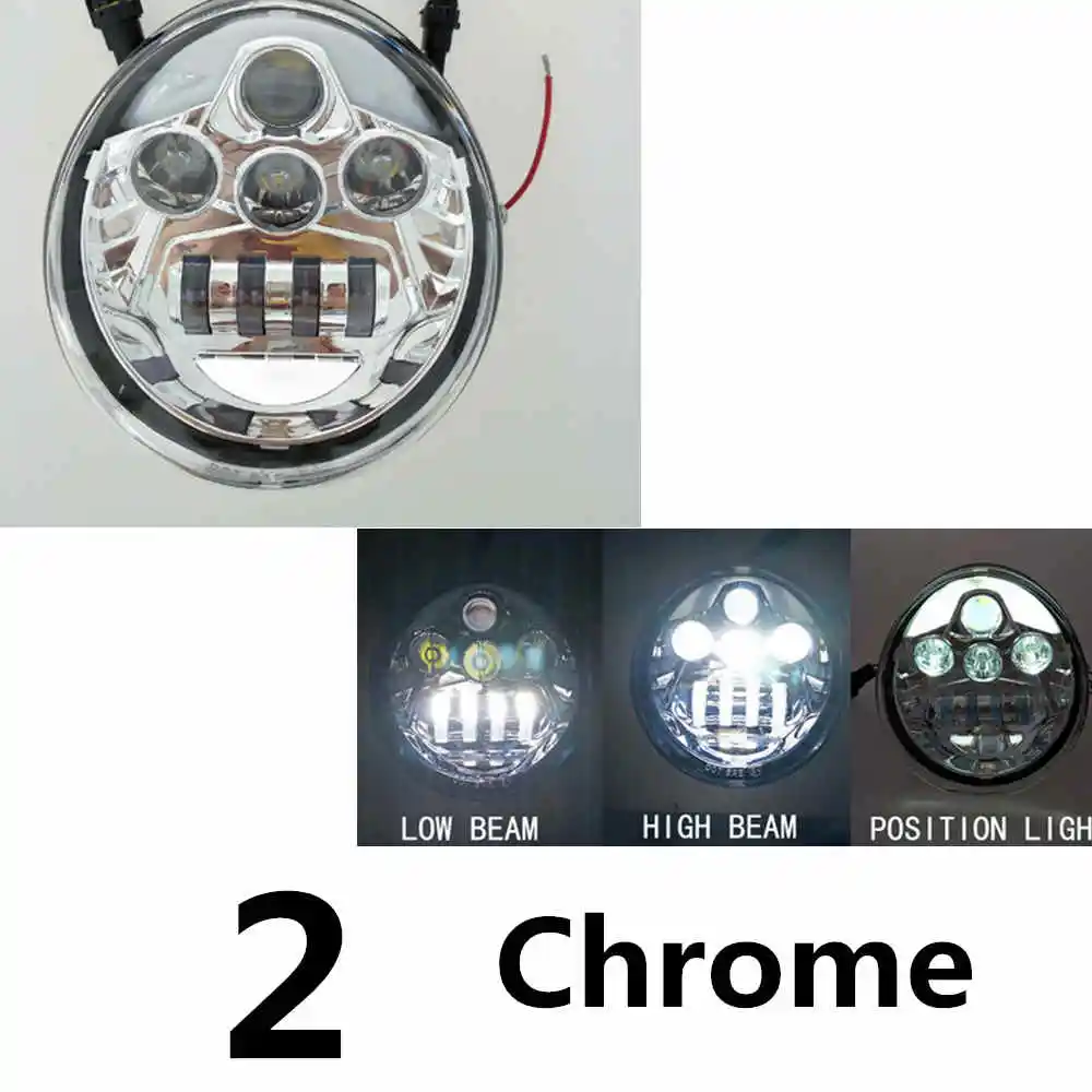 Аксессуары для V-ROD мотоциклов светодиодный фонарь с Halo DRL черная фара для V Rod VROD VRSCA фара VRSC - Цвет: 2 chrome