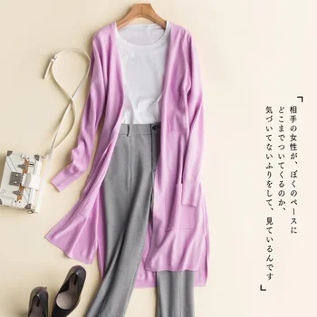 

2019 Cashmere sweater Knitting Cardigans Women Sweaters 3 Colors Woman Standard Clothes Ladies Outwear Tops long sweaters