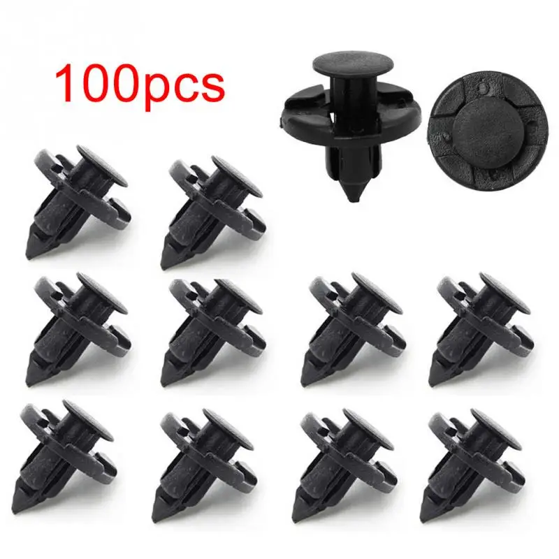 100pcs Fastener Clips Car Plastic Rivet Fastener Mud Flaps Bumper