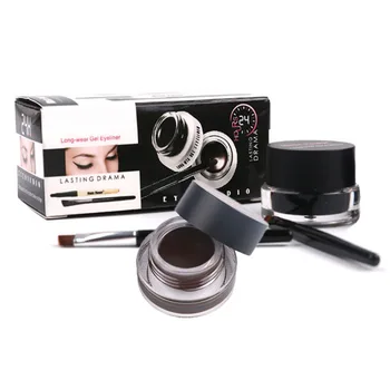 

MR0001 Best Seller 2 in 1 Coffee + Black Gel Eyeliner Make Up Waterproof Cosmetics Set Eye Liner Makeup Eye maquiagem delineador