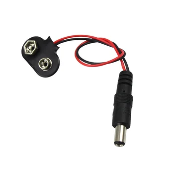 

3PCS 9v battery button power cable 10cm charging cable DC male adapter cable battery holder DIY