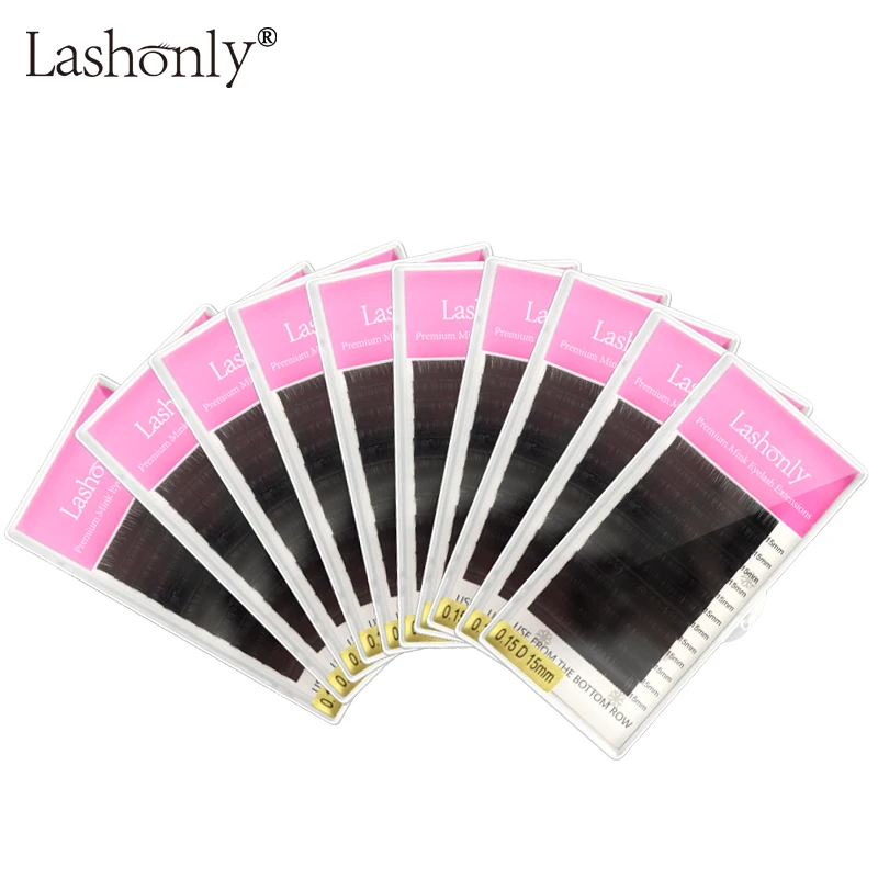 

10 cases/lot High Quality Mink Eyelash Extension Individual Eyelashes Natural Eyelashes Make Up Fake False Eyelashes