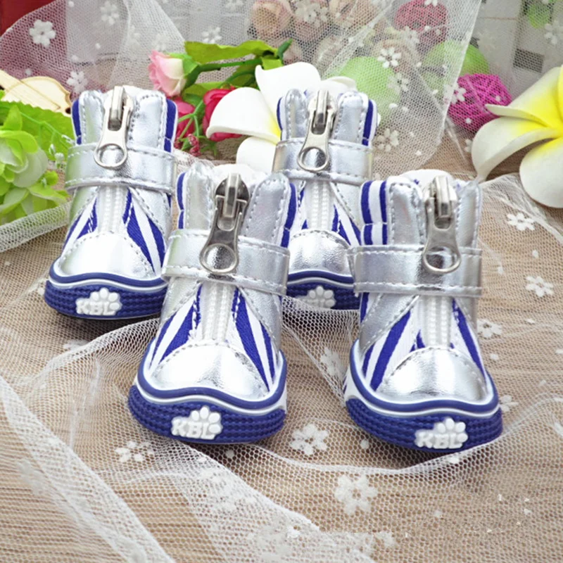 

Pet Boots For Dogs Autumn And Winter Dog Shoes Strpied Canvas Cat Shoes Paw Protector Outdoor Walking Shoes Pet Accessories