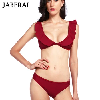

JABERAI 2019 Swimwear Bikini Women Swimsuit Push Up Bathing Suit Ruffle Bikini Set Bandage Beachwear Maillot De Bain Biquini