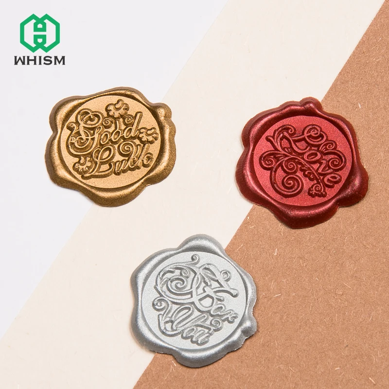 

WHISM Adhesive Wax Seal Stamps Stickers Wedding Invitation Envelop Scrapbooking Craft Decorative Wax Sealing Stamps Sticker