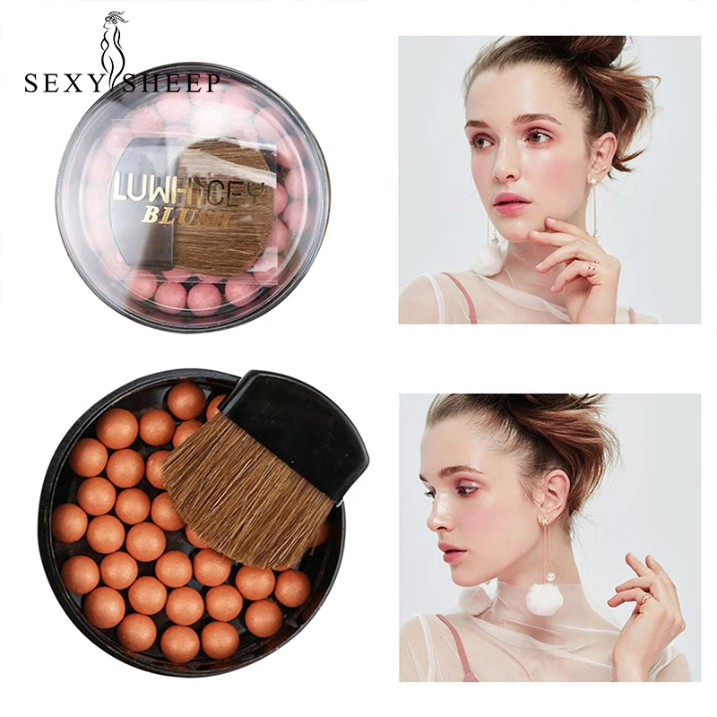 

SEXYSHEEP Matte Blusher Contour Cosmetics Powder Balls 8 Colors Optional Bronzer Contour Nude Light Soft Blush Ball Cosmetics
