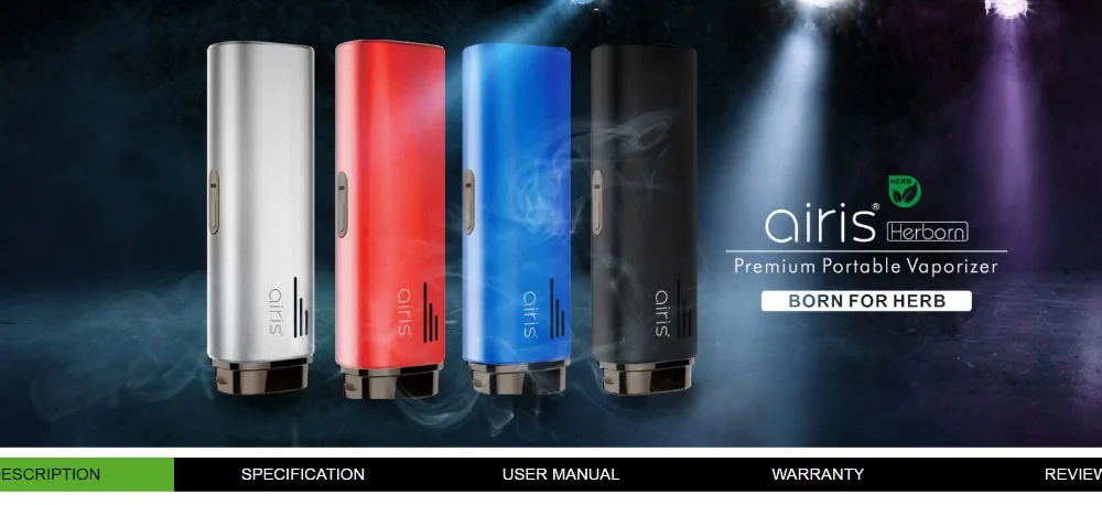 Original Airistech Herborn Kit Vaporizer Built in 2200mah Battery Dry Herb Vaporizer Herbal Wax Vape Pen Ceramic Heating  01 (2)