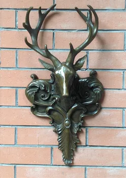 

BRASS art brass statue deer pendant wall jewelry crafts hotel Decor housewarming gift tools lighter wedding Decoration Brass
