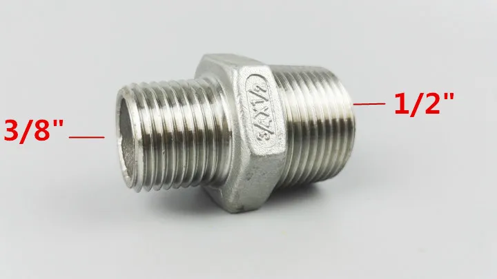 AIGUO 1/4 3/8 1/2 3/4 1 to 2 BSPT External Thread 304 Stainless Steel Pipe Fittings Water Gas Oil Adapter Tee Hose Connectors Size : 1 AIGUO 1/4 3/8 1/2 3/4 1 to 2 BSPT External Thread 304 Stainless Steel Pipe Fittings Water Gas Oil Adapter Tee Hose Connectors Size : 1
