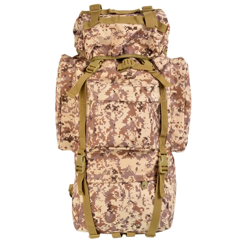 

65L Man  Travel Backpack  Bag for Mountaineer Rain Cover Metal Frame military Bag DS65005