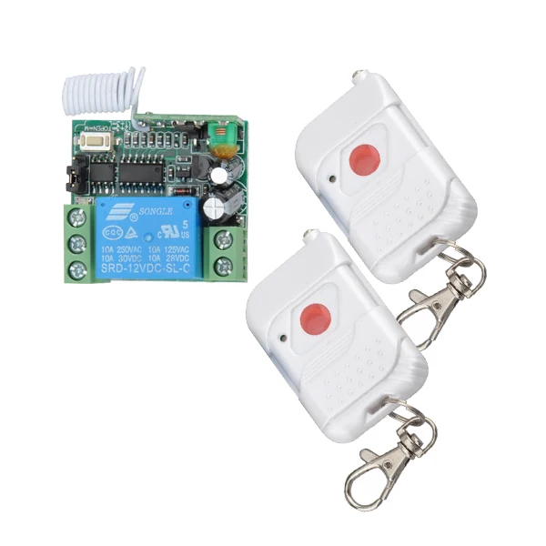 

DC12V Remote Control Switch System Momentary Press ON Release OFF Door Access Learning Transmitter Momentary Toggle Adjusted