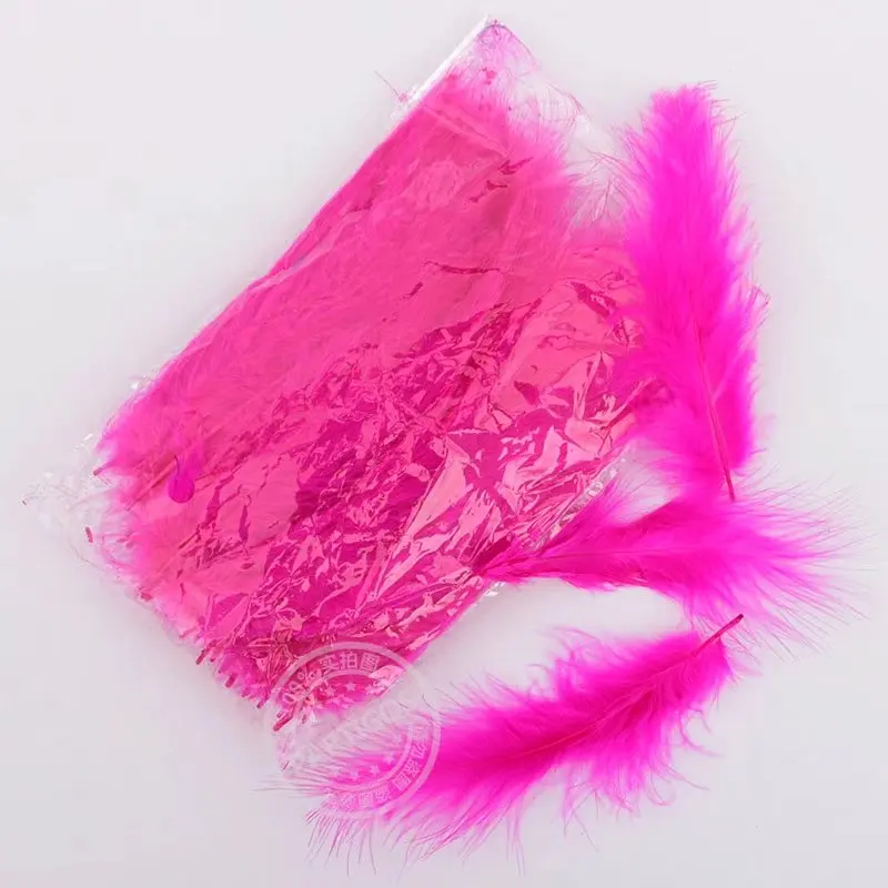 100 шт./упак. 20g цветная Природа перо аксессуары для воздушного шара одежда для свадьбы, дня рождения прозрачный купол Декор поставки детские подарки - Цвет: hot pink Feather