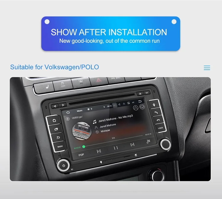 Cheap Isudar 2 Din Auto Radio Android 9 For VW/Volkswagen/POLO/Golf/Skoda/Octavia/Seat/Leon GPS Car Multimedia RAM 4GB DVD Player DSP 5