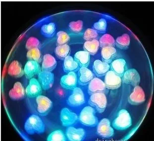 12 шт./лот LED жидкий сенсор в форме сердца кубики льда Светящиеся темноте