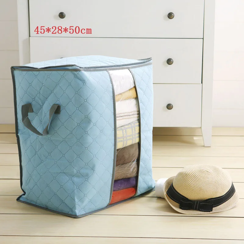 السفر حقيبة المحمولة واق من المطر مقسم حقيبة غير المنسوجة Underbed الحقيبة مكعبات تعبئة مربع الخيزران الملابس الأمتعة حقيبة