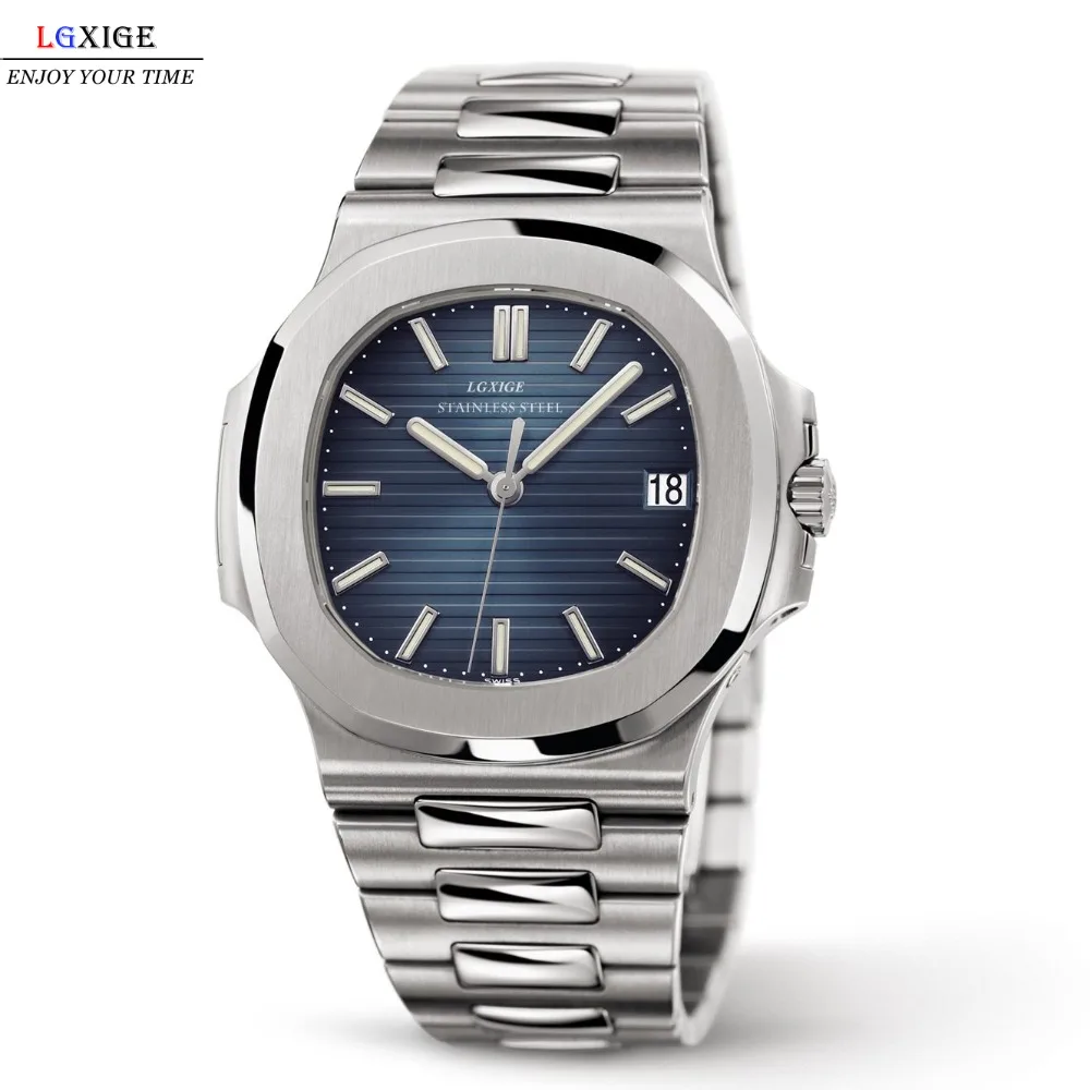 Hot Sale luxury high quality men watch blue dial stainless steel nautilus watches for men