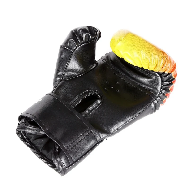 Детские перчатки из искусственной кожи с песком для тхэквондо, перчатки для взрослых, перчатки для занятий боевым боксом, перчатки с пламенем