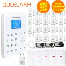 English Russian Spanish French Polish Voice Wireless GSM Alarm system Home security Alarm systems LCD Keyboard outdoor siren