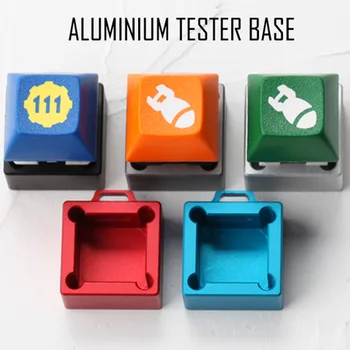 

Square Anodized Aluminum Test Shafter For Cherry Mechanical Keyboard Switches With Keychain Cube Sugar Aluminium Tester Base