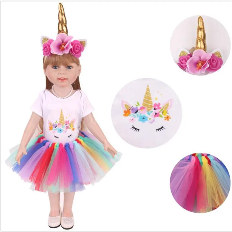 Fit 18 дюймовых кукол одежда Born кукла обруч "Единорог" различных цветов новые детские аксессуары для ребенка подарок на день рождения