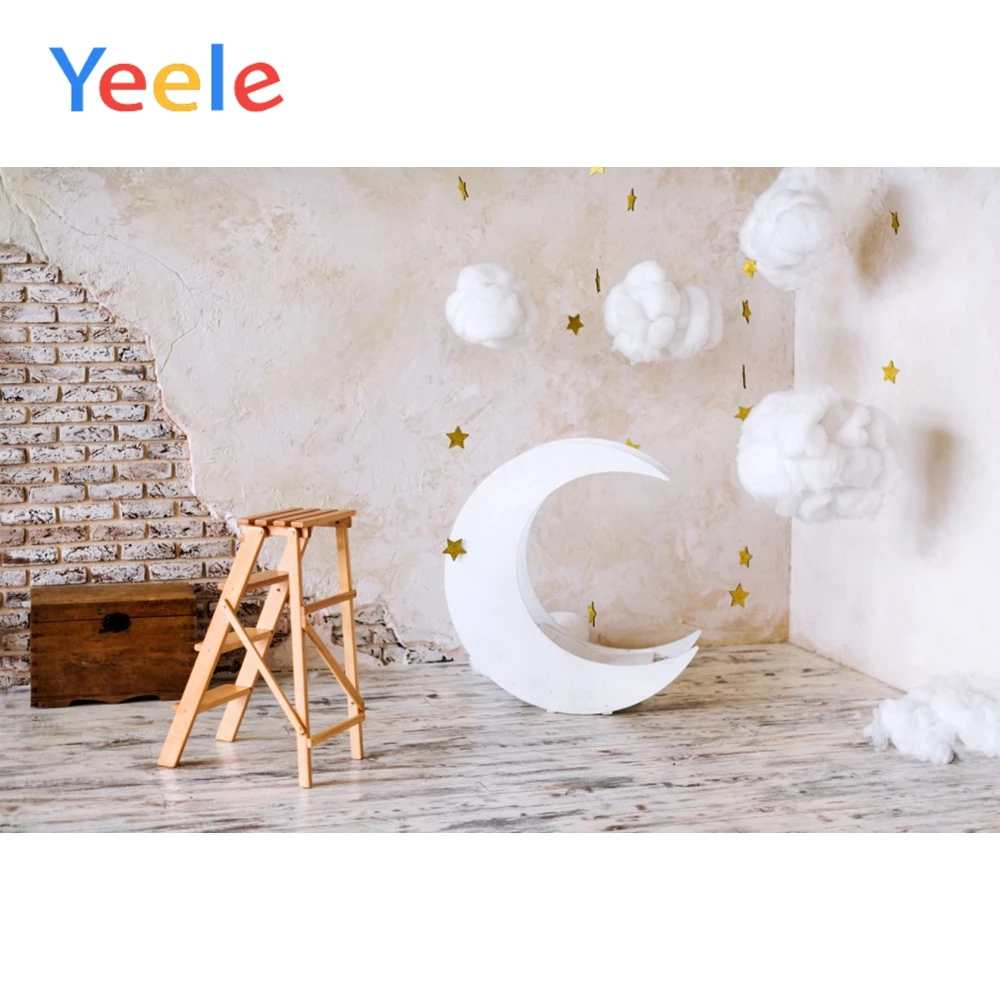 

Yeele Brick Wall Moon Model Cotton Clouds Baby Portrait Photography Backgrounds Seamless Photographic Backdrops For Photo Studio