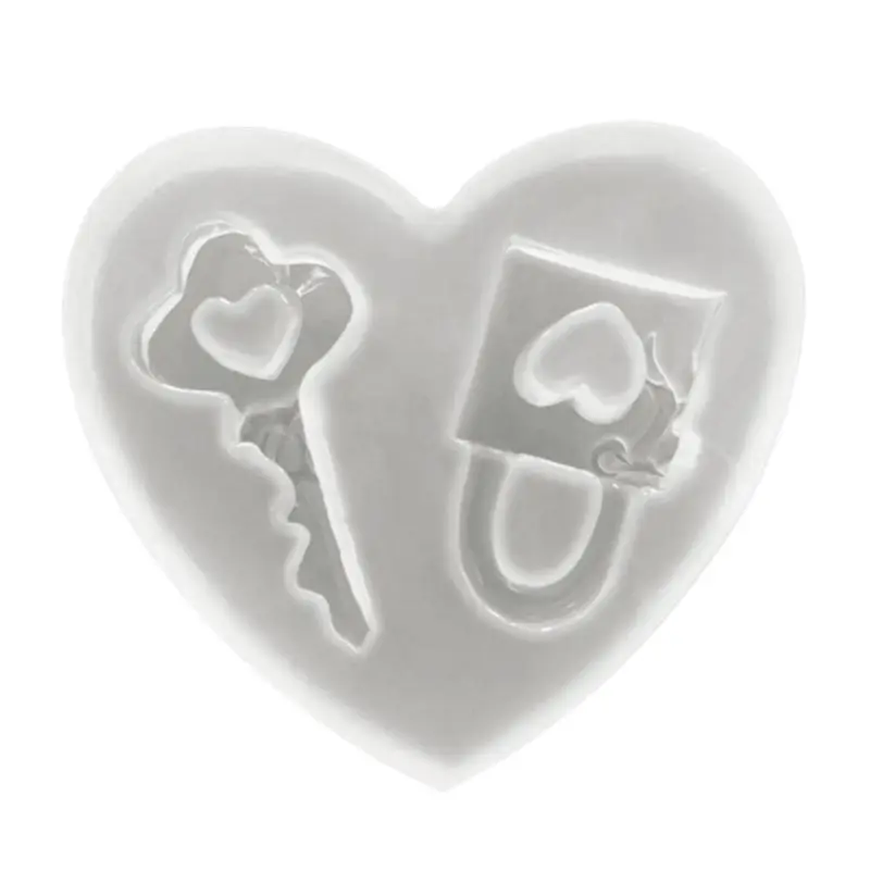 Силиконовая форма DIY ювелирных изделий эпоксидная смола ключ замок зеркало в форме сердца украшение орнамент ручной работы кулон ожерелье