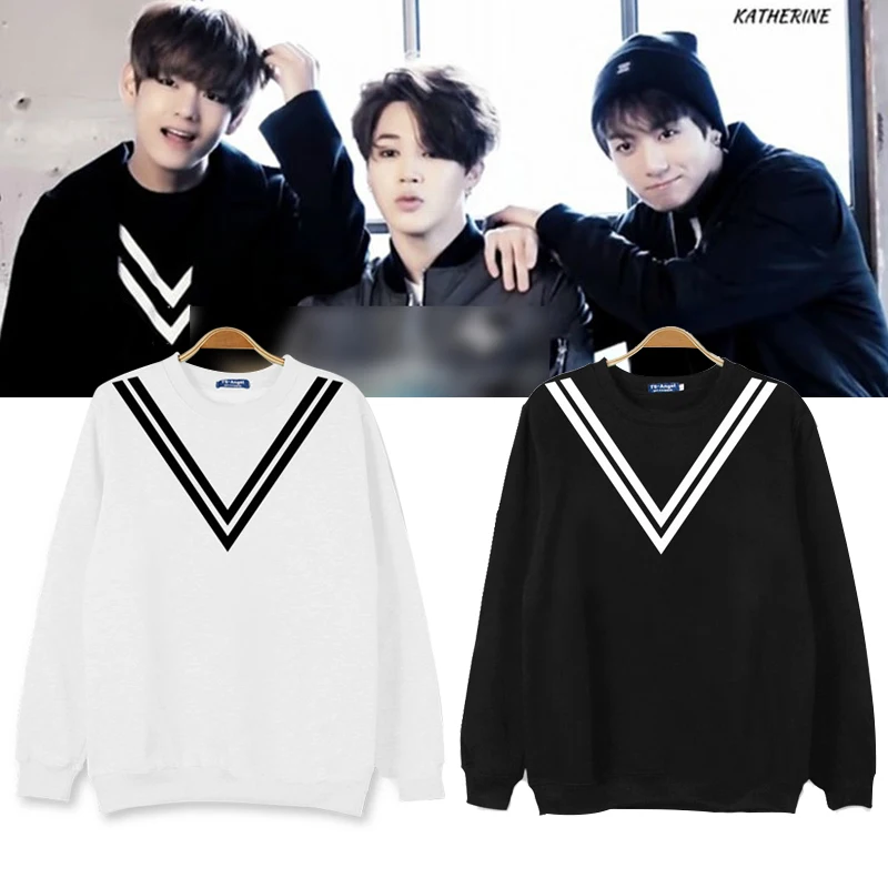 Aliexpress.com : Buy Bts v sweatshirt navy men and women outerwear